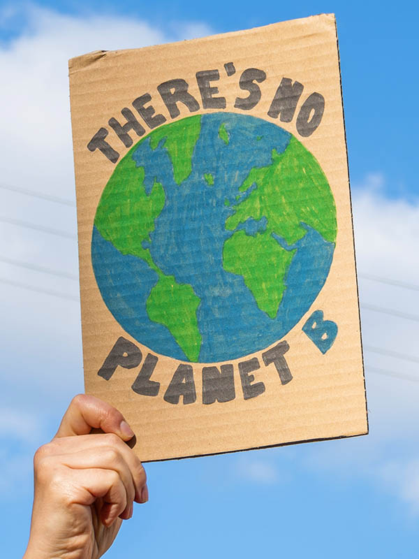 Sign that reads "there's no planet b"